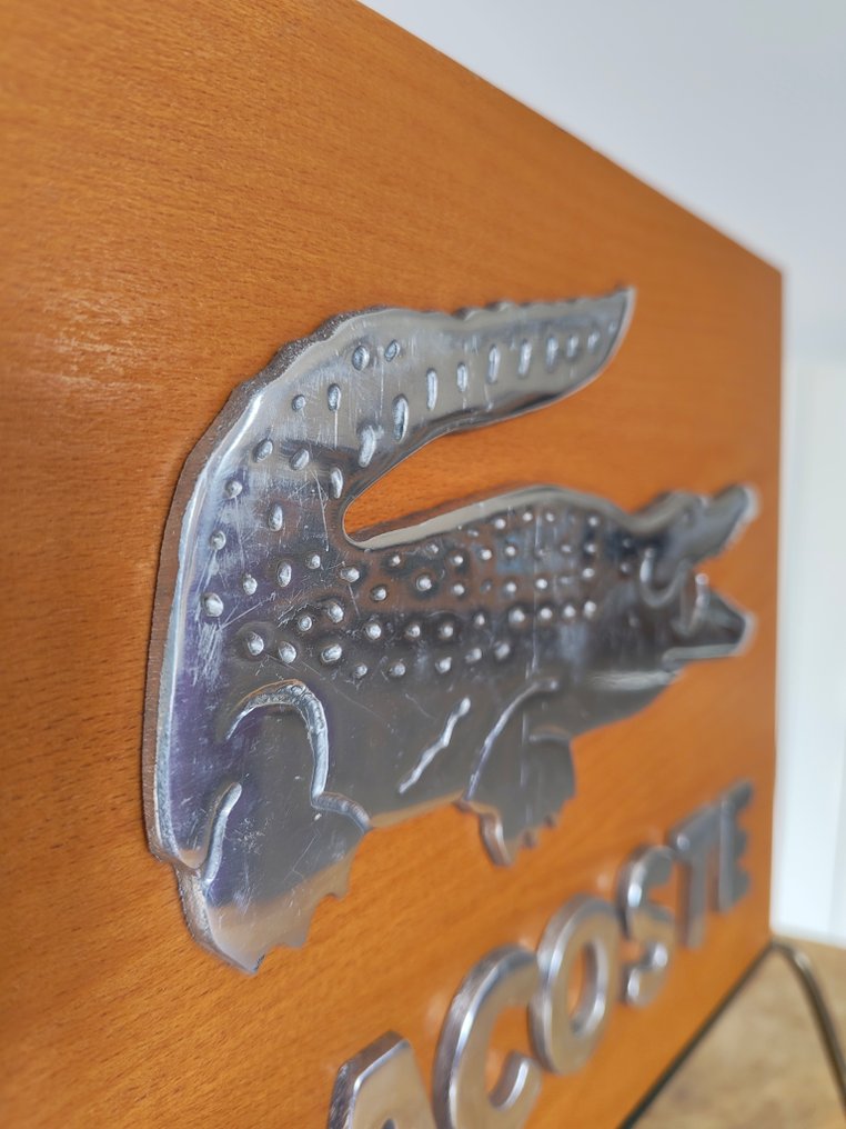 Original Lacoste vintage cartel from the 90s - Advertising sign - Steel #3.2