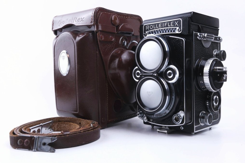 Rollei Rolleiflex 2.8F Planar (2,8/80mm) - État Concours - Option "Flat Glass" Rare - Dos Presseur - Import Twin lens reflex camera (TLR) #1.0