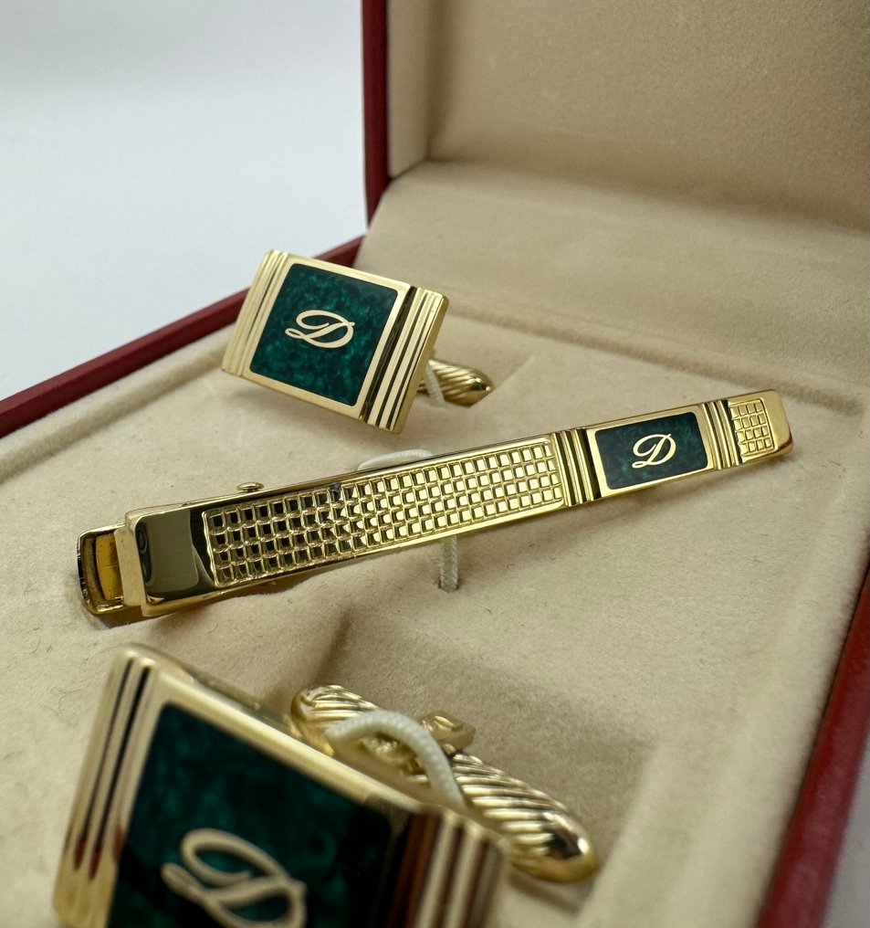 S.T. Dupont - Fém - Mandzsetta - Készlet nyakkendőcsíptetővel és dobozzal #3.2