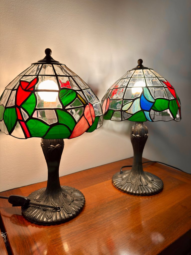 Bedside table lamp (2) - Glass, Metal #2.1