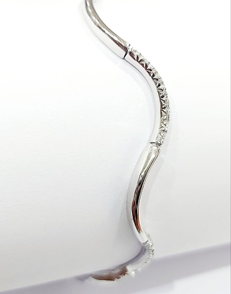 手鈪 - 18 克拉 白金 - 0.42ct. tw. 鉆石 (天然) - 鉆石 #1.0