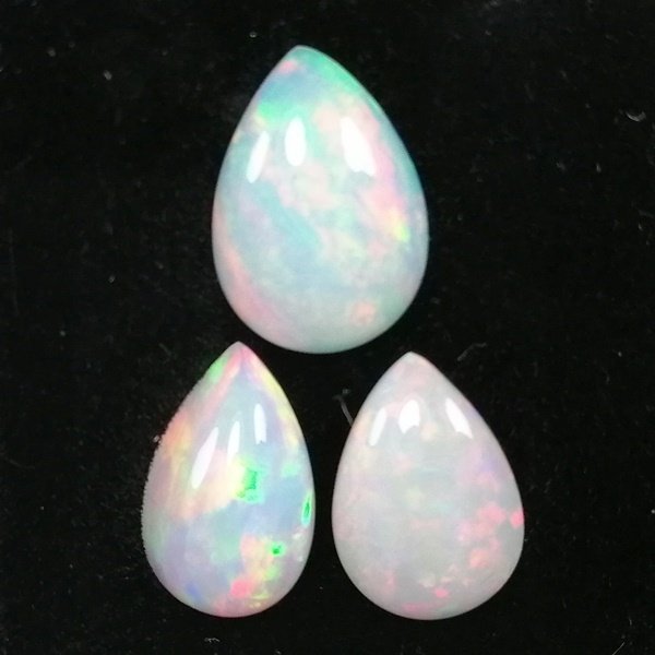 3 pcs  蛋白石  - 7.54 ct - 西班牙宝石学院（IGE） - 浓烈的色彩游戏 #1.0