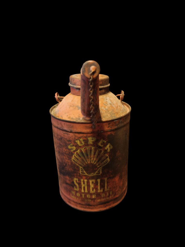 Petrol pump (1) - Shell - Ancien vieux bidon d'huile shell - 1930-1940 #1.0