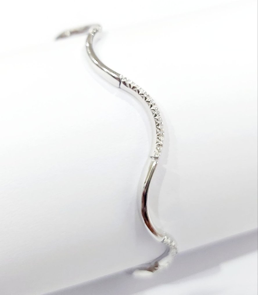 手鈪 - 18 克拉 白金 - 0.42ct. tw. 鉆石 (天然) - 鉆石 #2.1