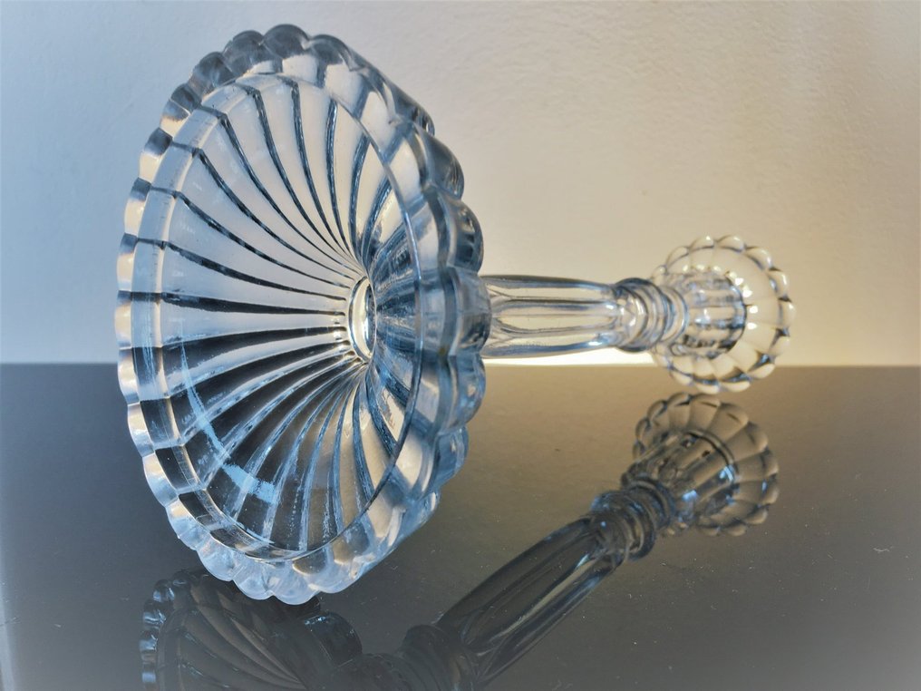 Val Saint Lambert - Κηροπήγιο Taperstick Σπάνιο μοντέλο «RSL» - Κατάλογος του 1935! (2) - Χυτό γυαλί #4.3