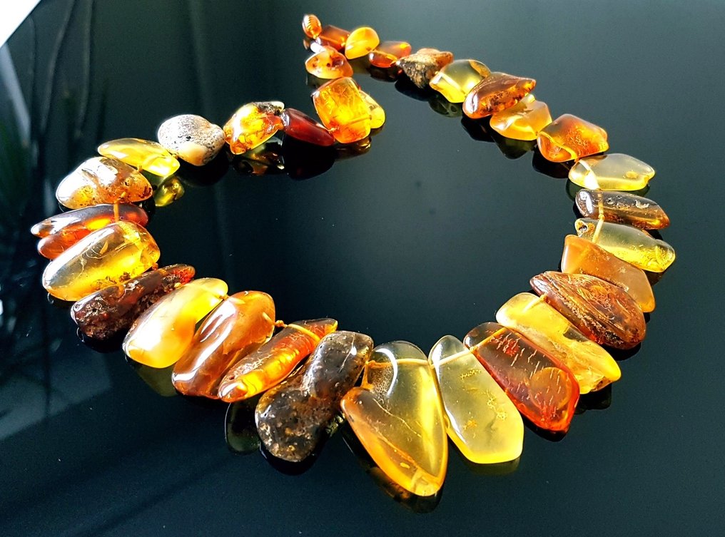 琥珀 复古大型天然波罗的海琥珀项链- 60 g #4.3
