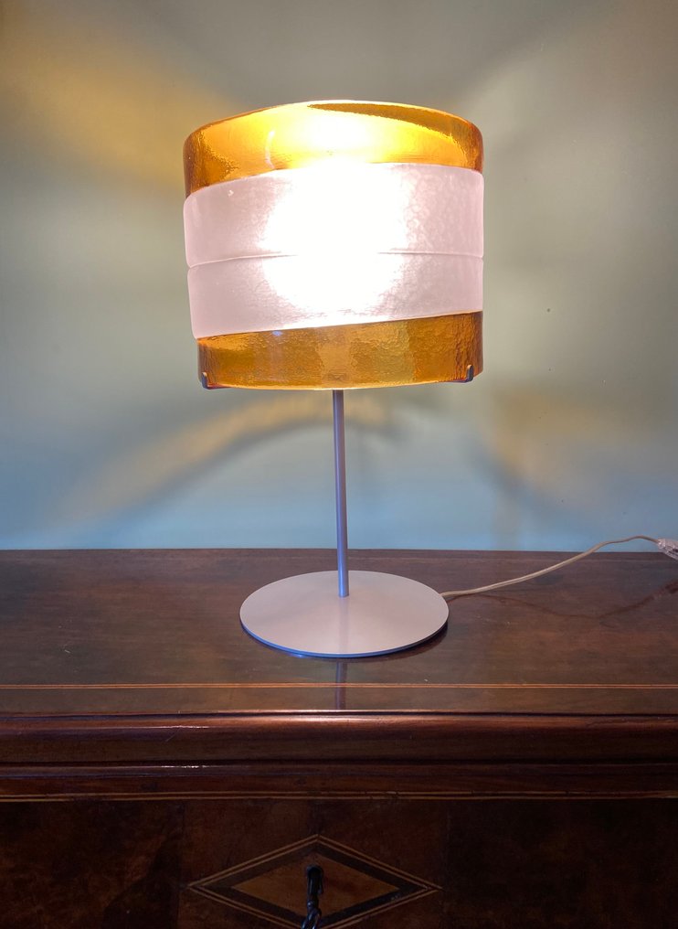 AV Mazzega - AV Mazzega - Table lamp - Large radius - Murano glass - Mazzega 1946 lamp #1.0