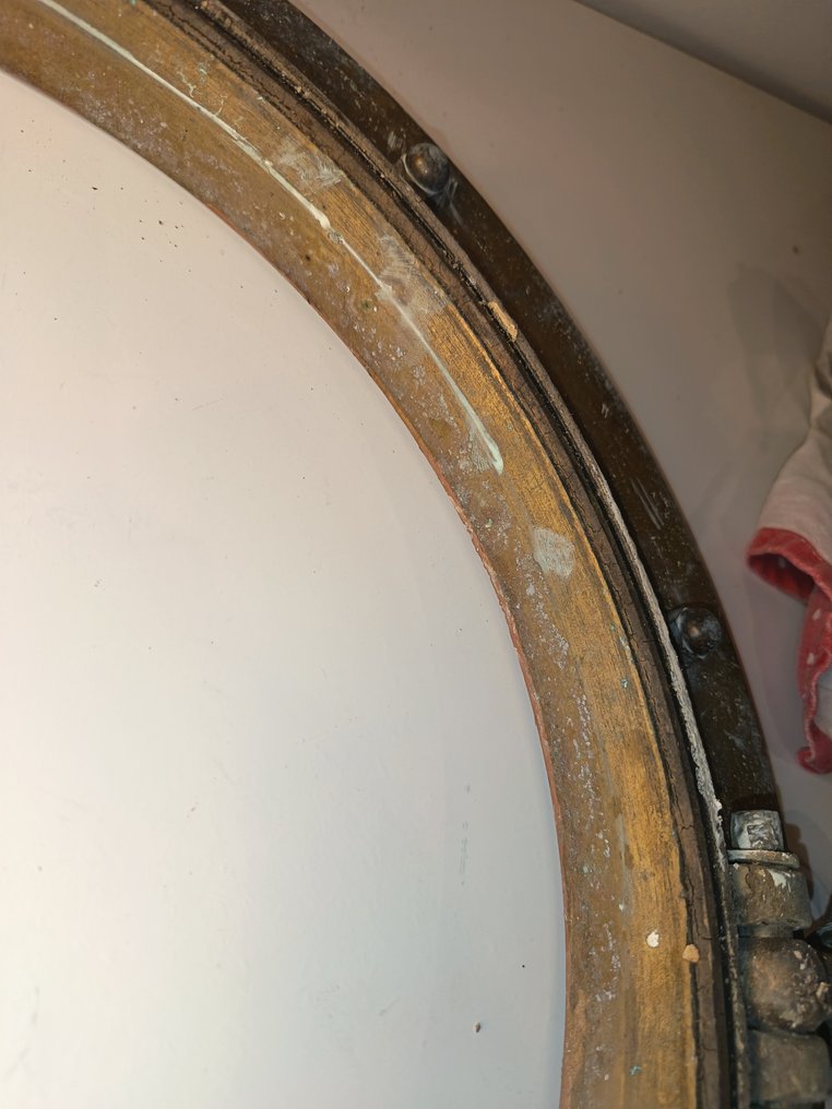 Hublot de navire ancien en bronze/laiton – Ø47 cm – 13 kg – ouvrant complet – déco marine - Bronze #4.3