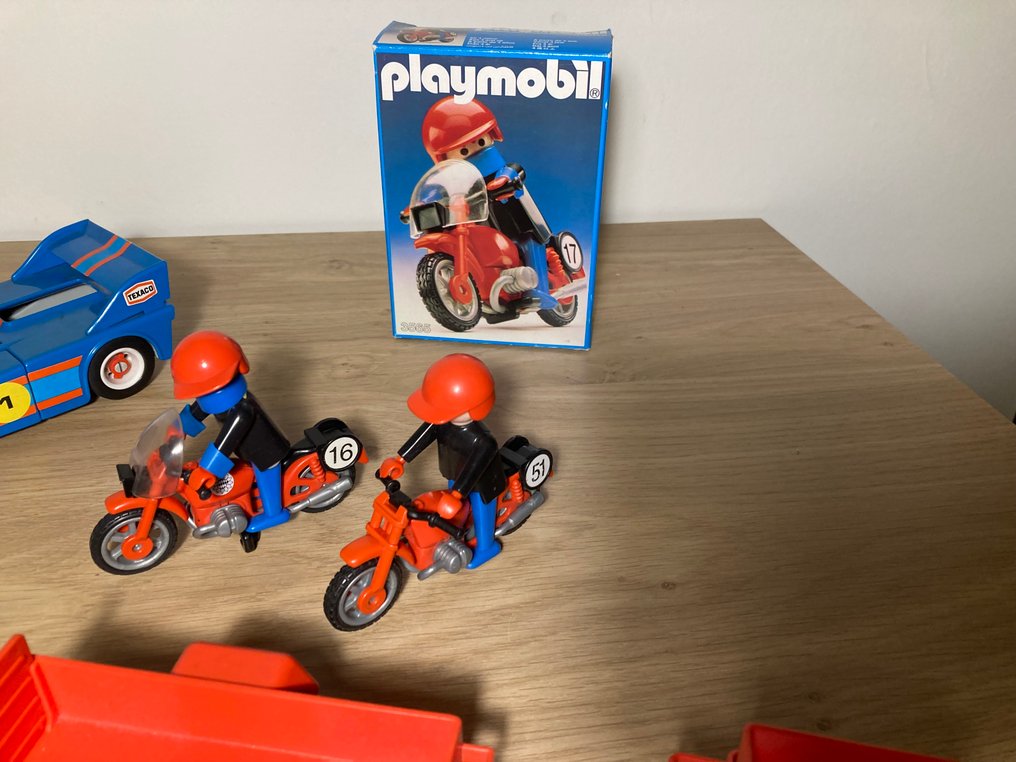 Playmobil - System - Playmobil Racewagen met pitstop + racemotors + racemotor transport - 1970-1980 - Germany #3.2