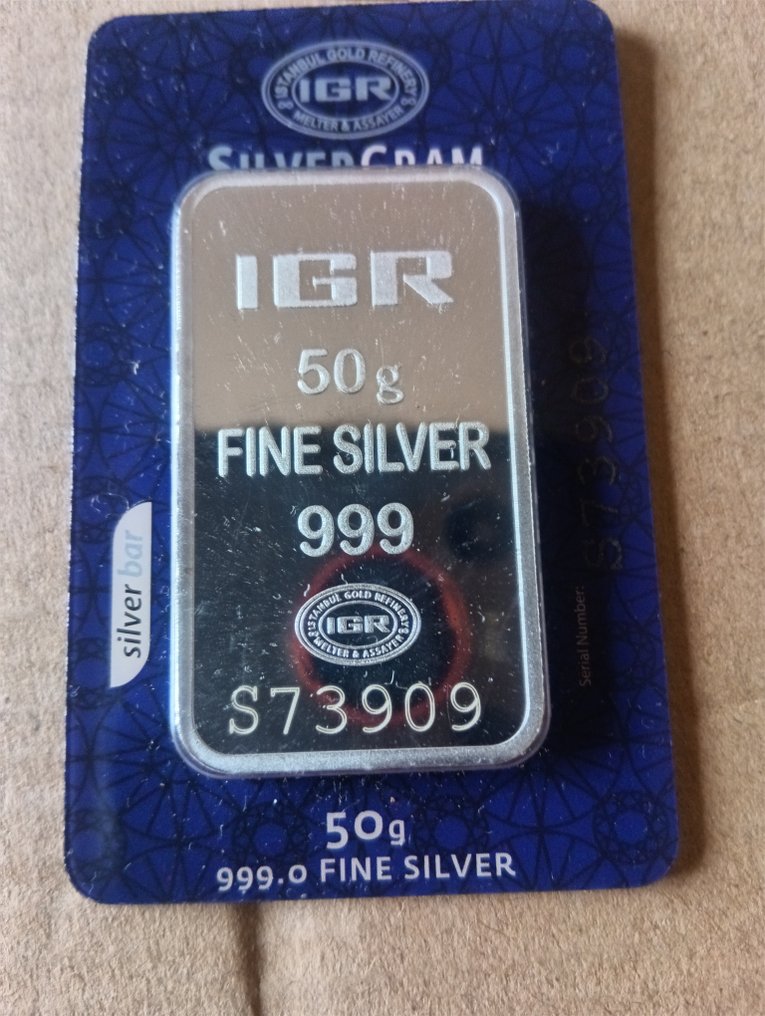 50 grammi - Argento .999 - IGR, UAE - Sigillato  (Senza Prezzo di Riserva) #1.0