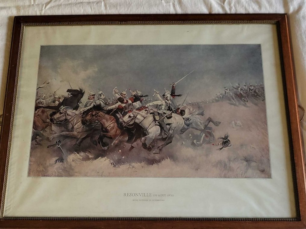 Διακόσμηση τοίχου - Chromogravure ancienne – “Rezonville (16 août 1870)” – d’après Aimé Morot – Société Lyonnaise #1.0