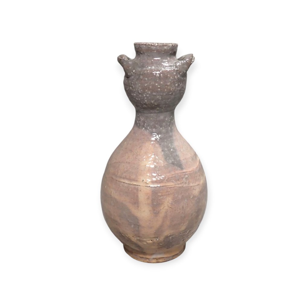 山本康夫——双耳萩烧南瓜形花瓶——现代山口陶瓷 - 瓷器 - Yamato Yasuo - 日本 - 昭和年代(1926-1989) #4.3