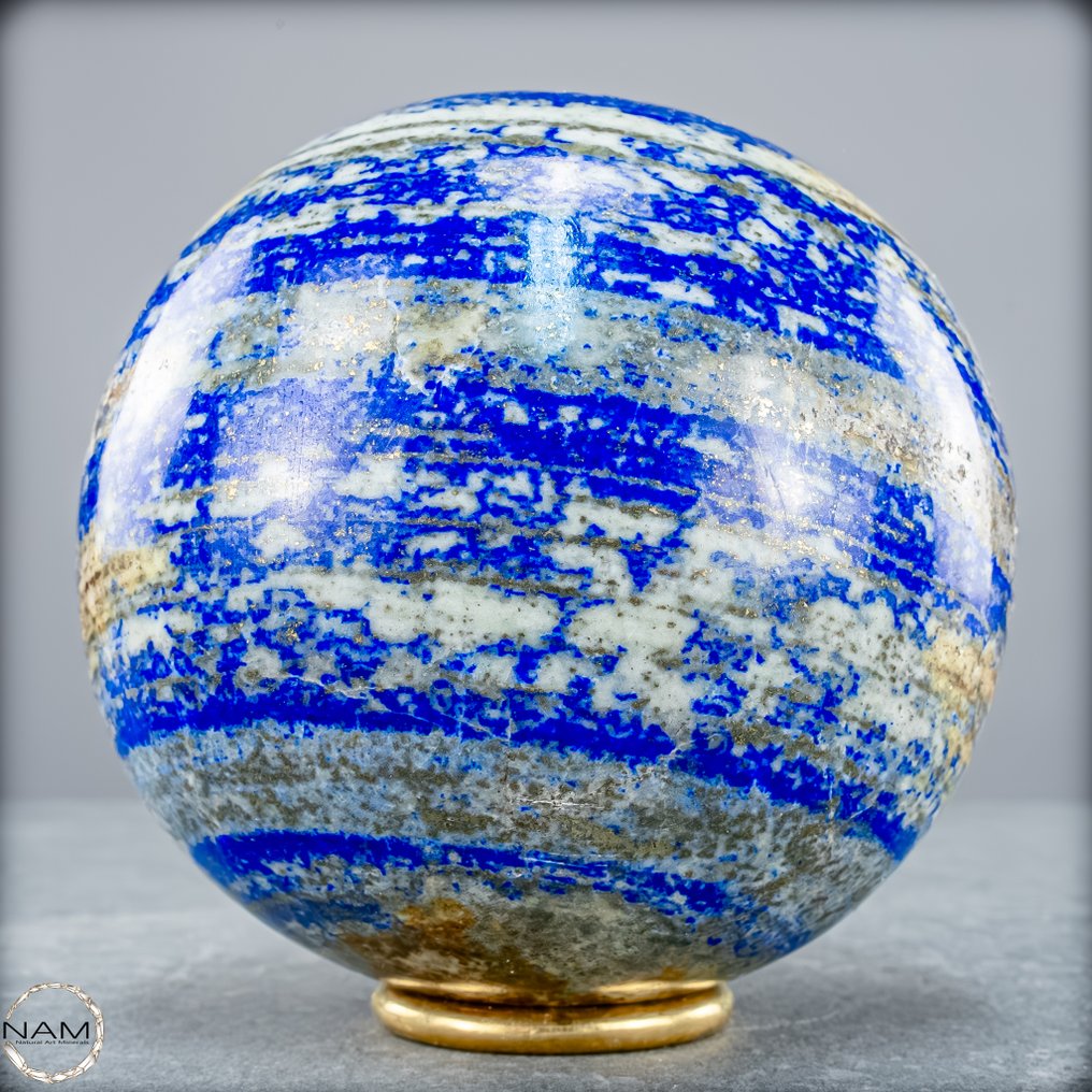 一等品质天然皇家蓝青金石 Sphere- 1871.23 g #4.3
