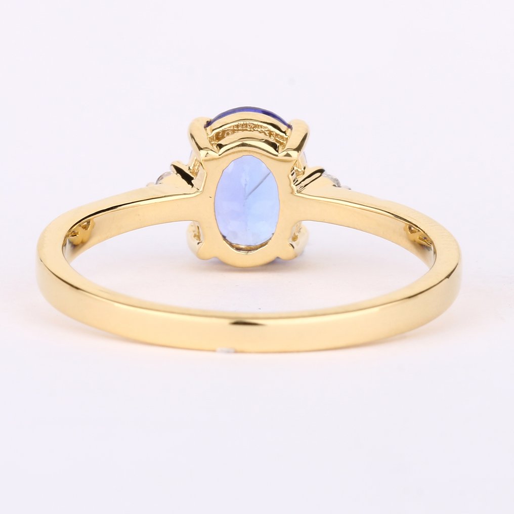 χωρίς τιμή ασφαλείας - Δαχτυλίδι Gold-plated, Ασημί - 1.19ct. tw. Τανζανίτης - Τοπάζιο #1.0