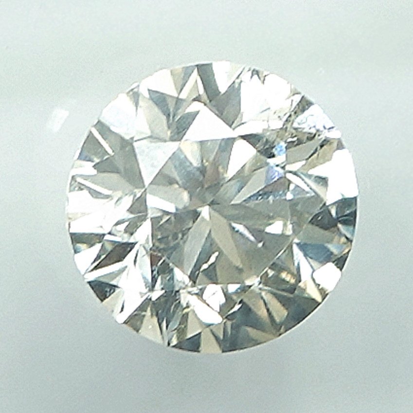1 pcs Diamond (Natural) - 0.60 ct - Round - I - I1 - Gem Report Antwerp (GRA) #1.0