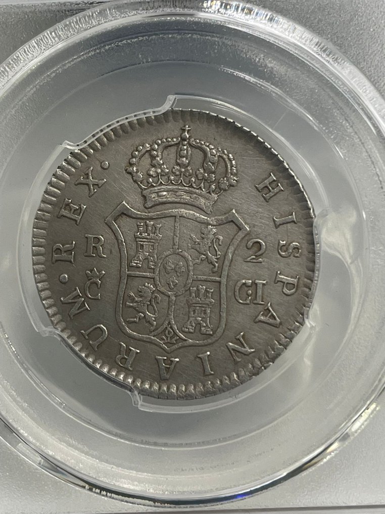 西班牙. 斐迪南七世. 2 Reales 1811 Cádiz CI #1.0