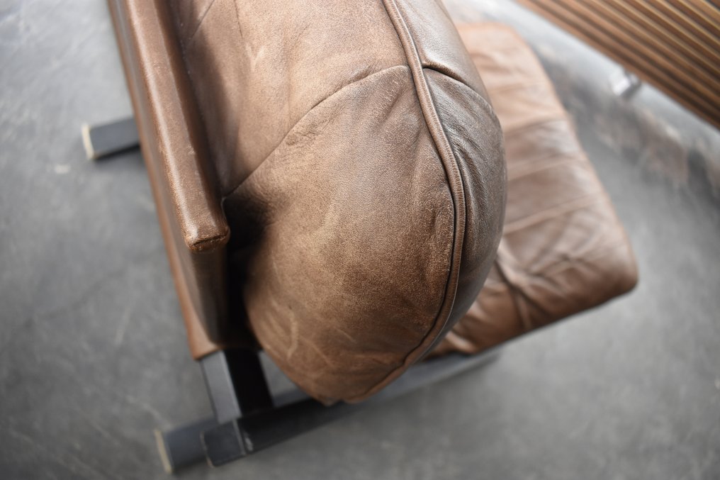 de Sede - Ueli Berger - Armstol - DS 80 X-stol - Læder, Træ - Patchwork lounge #3.2