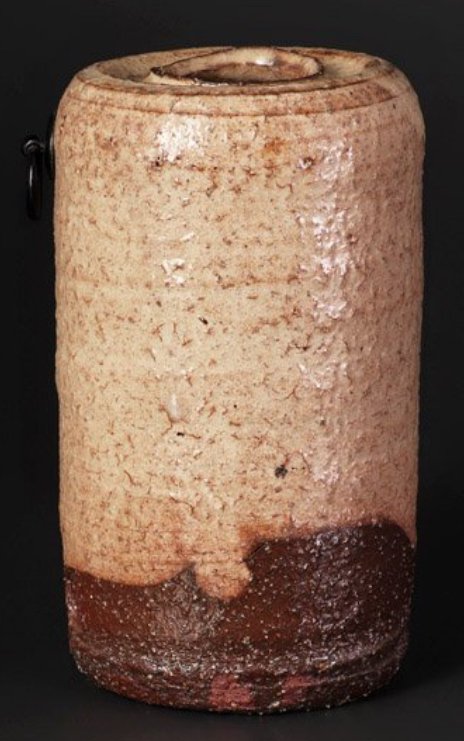 花瓶 - 粘土 - 日本 - 十二代 田原陶兵衛 12th Tahara Tobei – 『萩』  (沒有保留價) #1.0