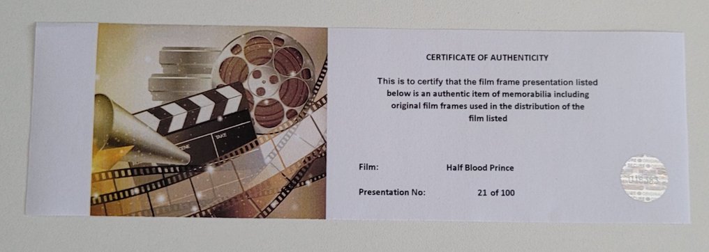 Harry Potter and the Half Blood Prince - Framed Film Cell Display with COA #2.1