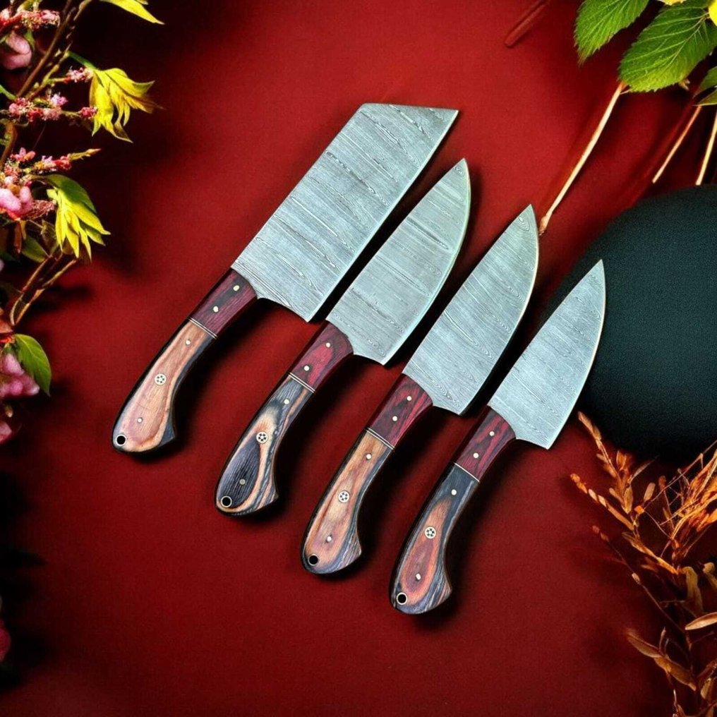 Μαχαίρι κουζίνας - Chef's knife -  Σίδερο & Ξύλο - ατσάλι Δαμασκού - Ηνωμένες Πολιτείες - Χειροποίητο #4.3