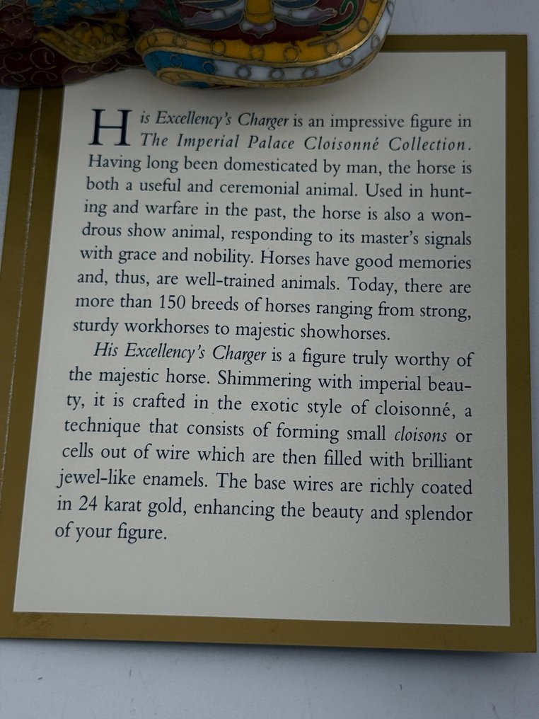 法贝热鸡蛋 - 采用皇家掐丝珐琅工艺制作的阁下金盘，通体镀24K金 - 镀金 #3.2