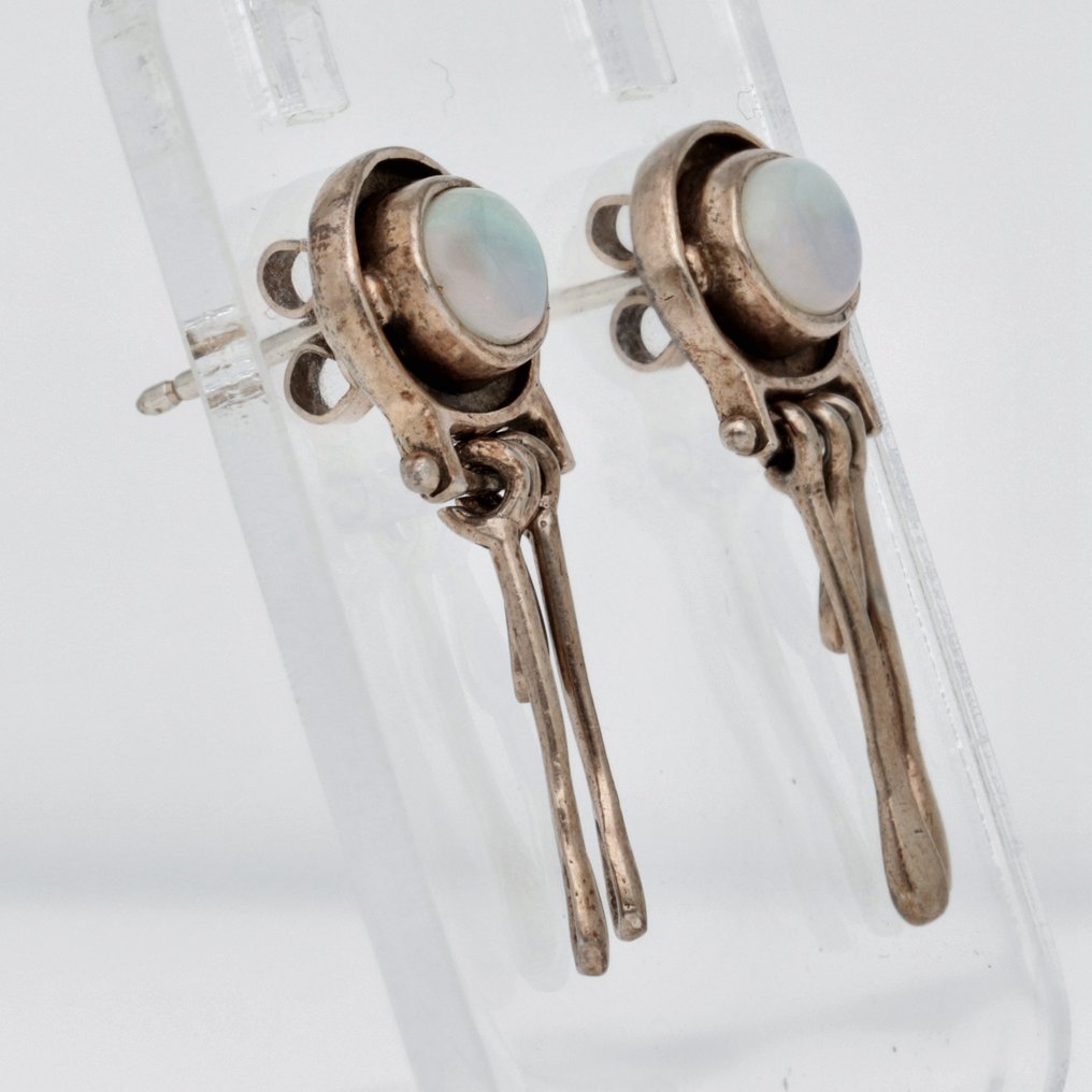 No reserve price - Earrings Silver - Opaal #4.3