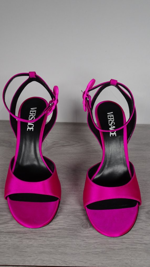 Versace Satin Safety Pin High Heel Sandals  - Pumps - Size: EU 39.5 #3.2