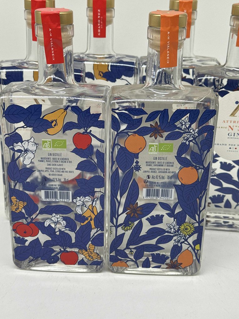 Grand Nez Spirits - Attribut Gin No. 2 & No. 3  - 70cl - 6 bottles #2.1