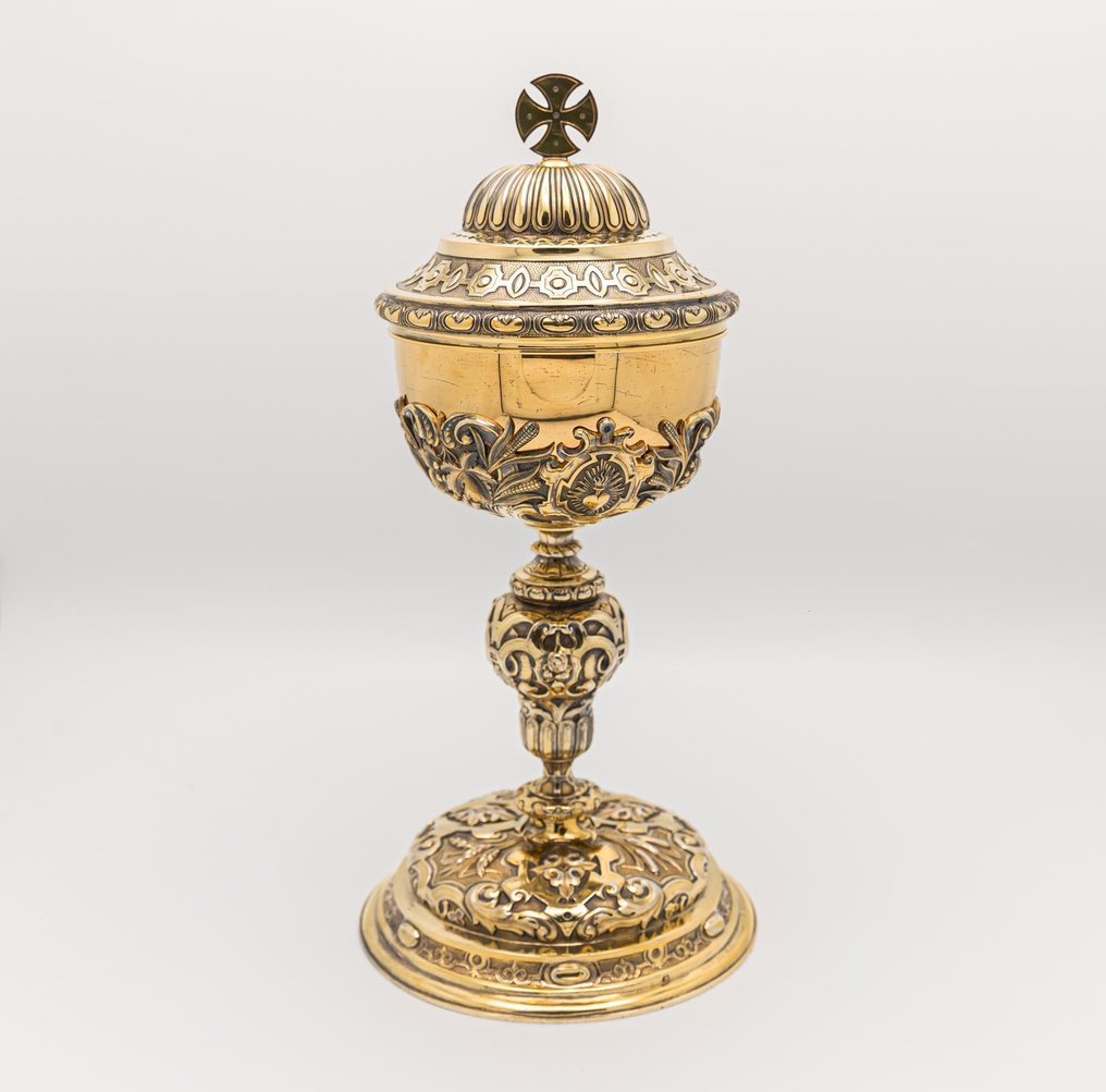 Ciborie din argint placat cu aur, secolul al XIX-lea - Argint - 1850-1900 #1.0