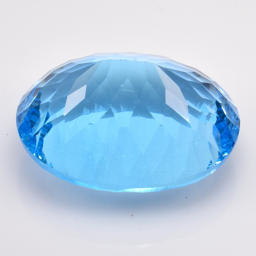 Zonder Minimumprijs - 1 pcs  Blauw Topaas  - 41.32 ct - nternational Colored Gemstone Association (ICA GemLab) #4.3