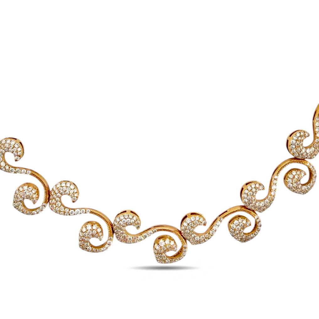 项链 - 18K包金 独家18K玫瑰金3.06克拉钻石链坠, 玫瑰金 - 3.06ct. tw. 钻石 (天然) #1.0