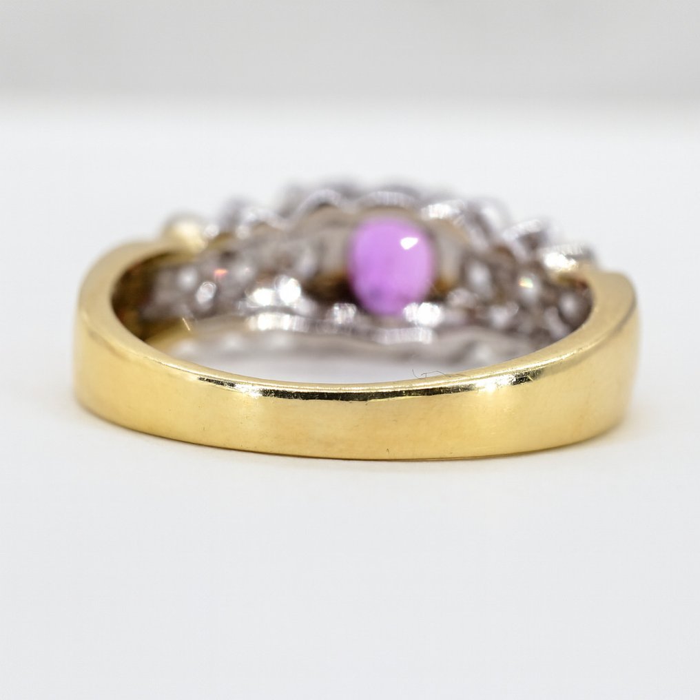 Sans prix de réserve - Bague - 18 carats Or blanc, Or jaune Diamant (Naturelle) - Rubis #3.2