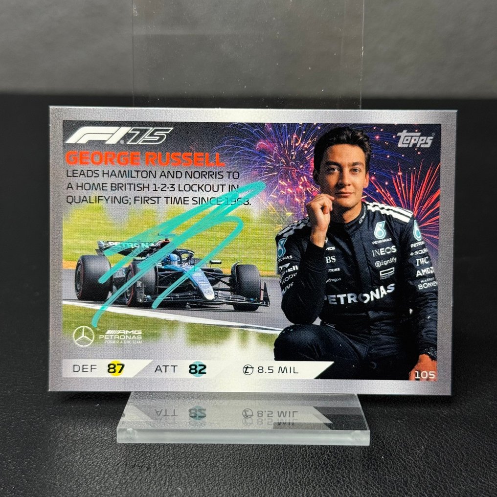梅 赛 德 斯 - Topps 105 F1 Signed - George Russell - 2025 - 交易卡片  #1.0
