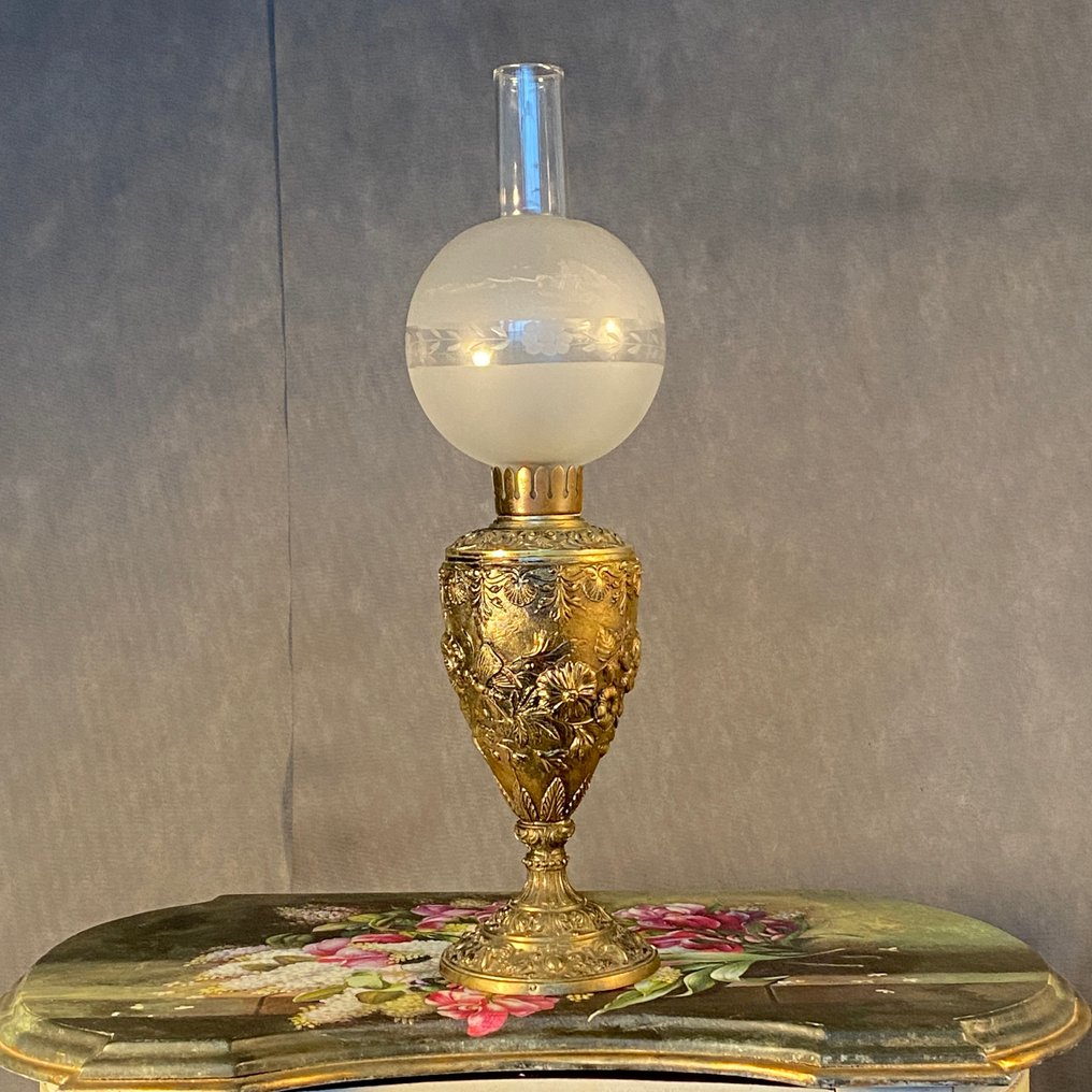 Table lamp - Spelter, Glass #1.0