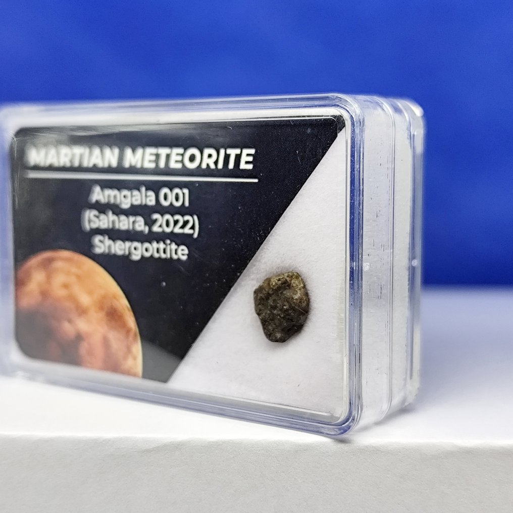 Αυθεντικός μετεωρίτης Άρη! Amgala 001 (Σαχάρα, 2022). Ένα κομμάτι του Άρη στα χέρια σας. Πιστοποιημένο. - 0.3 g #2.1