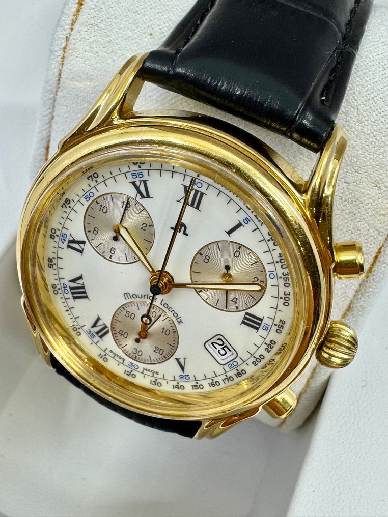 Maurice Lacroix - Les Classiques Chronograph 18k Goldplated G10 - No Reserve Price - 04663 - Men - 1990-1999  #3.2