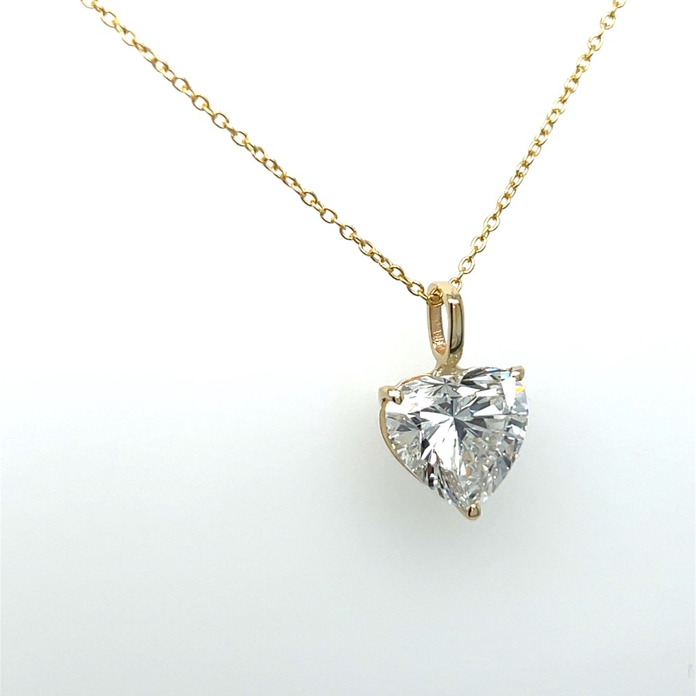 Ingen reservasjonspris - Halskjede - 14 karat Gull - 3.03ct. tw. Diamant (Lab-dyrket) #4.3