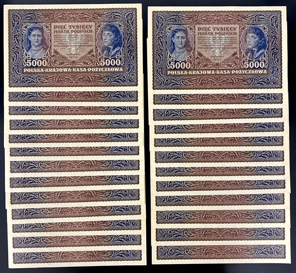 Πολωνία. - 32 x 5000 Marek 1920 - Consecutives numbers - Pick 31  (χωρίς τιμή ασφαλείας) #1.0