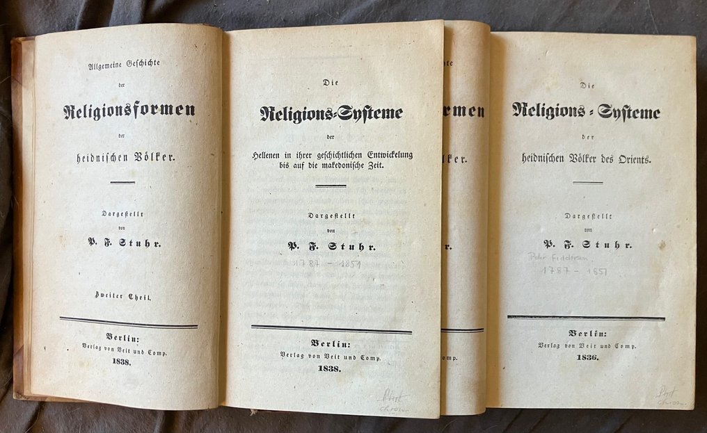 (Peter Feddersen) Stuhr - Die Religions-Systeme (Völker des Orients / Hellenen) - 1836-1838 #3.2