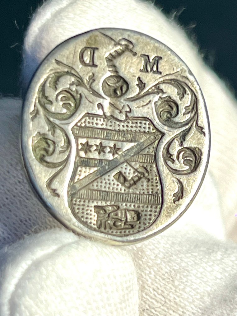 ευρωπαϊκή Ασημί Ματρίξ σφραγίδας εμβληματικού. - 2.8 cm #3.2