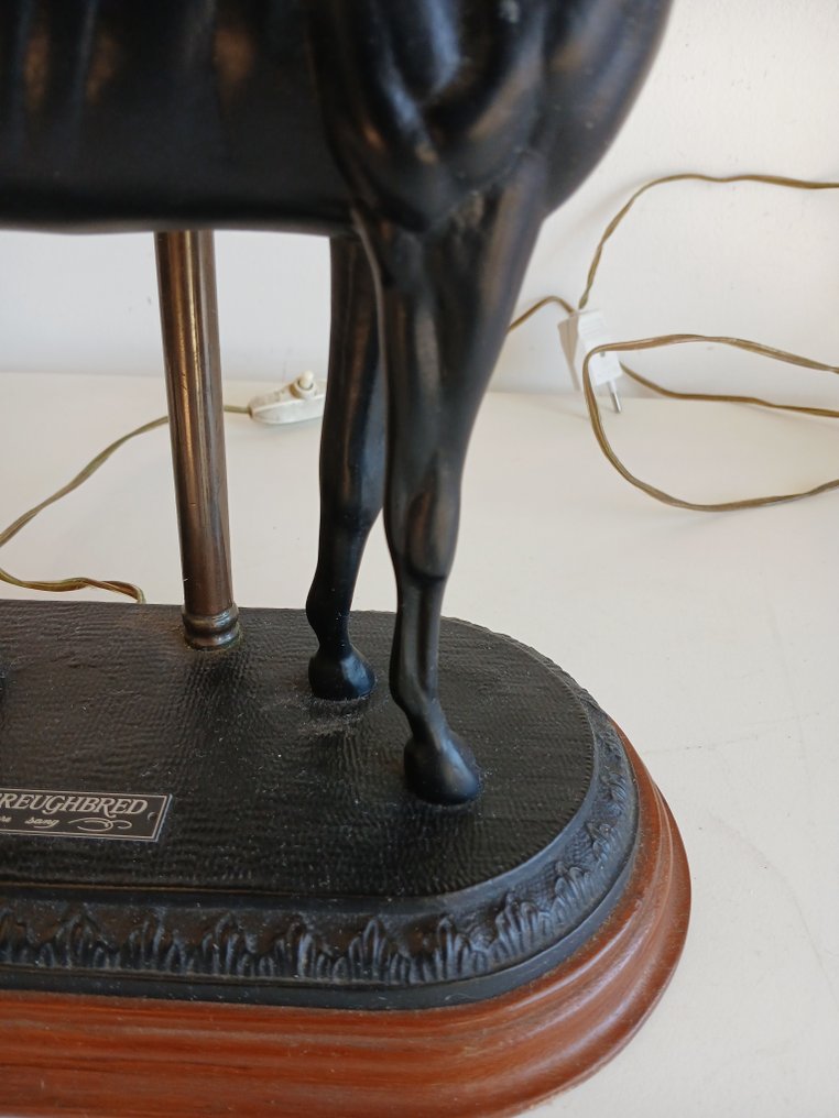 Bordlampe - Tre, Messing, Legering - Klubblampe #4.3