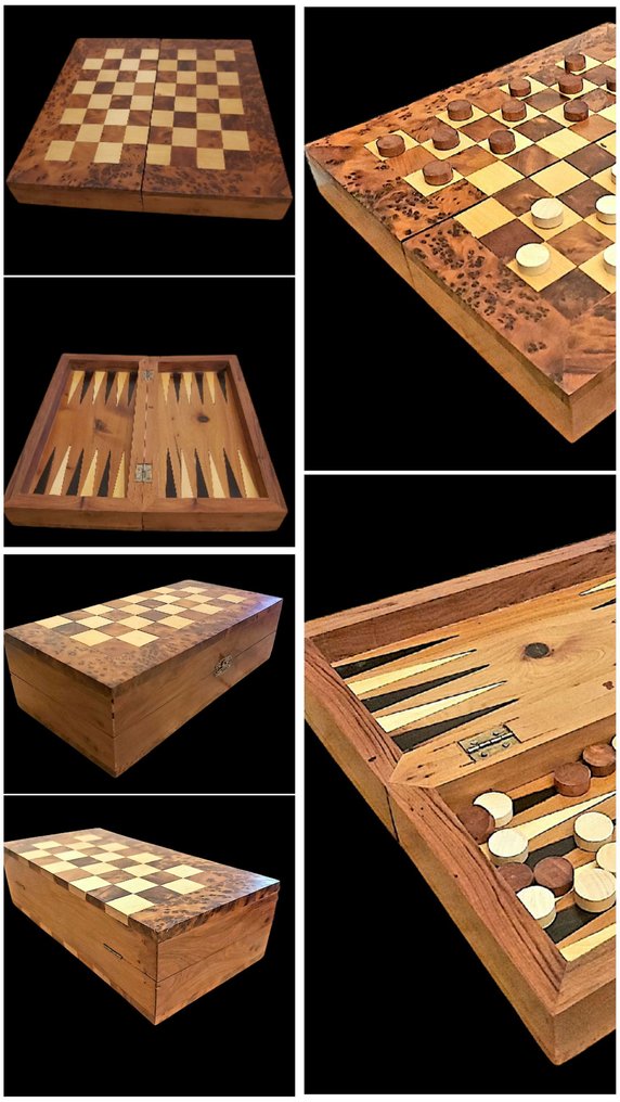 Chess set - luxe - walnut burl wood #1.0