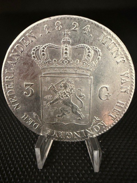 Netherlands. Willem I. 3 Gulden 1824 #1.0