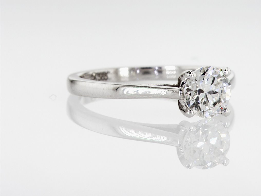 Gyűrű - 14 kt. Fehér arany -  0.90ct. tw. Gyémánt (Természetes) - R00102 #3.2