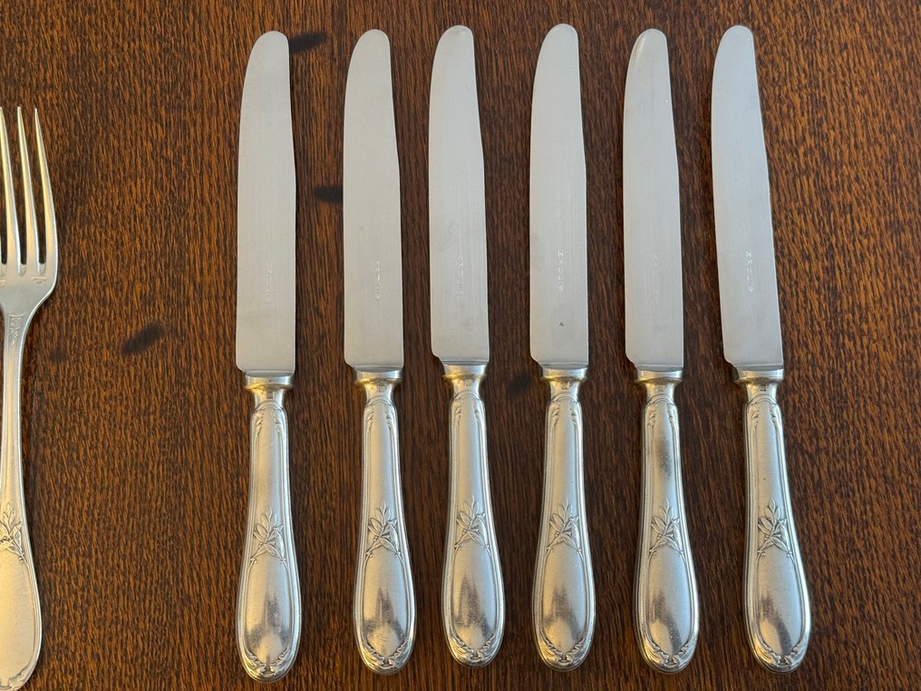 Ercuis - Σετ μαχαιροπήρουνων (12) - Επάργυρο - Δείπνο Laurier #2.1