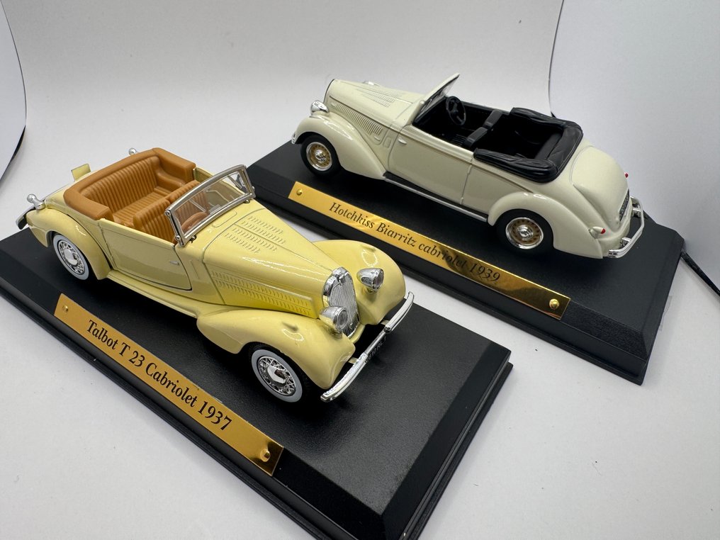 Atlas 1:43 - Model car  (2) - HOTCHKISS et TALBOT T23 - CABRIOLET BIARRITZ #1.0