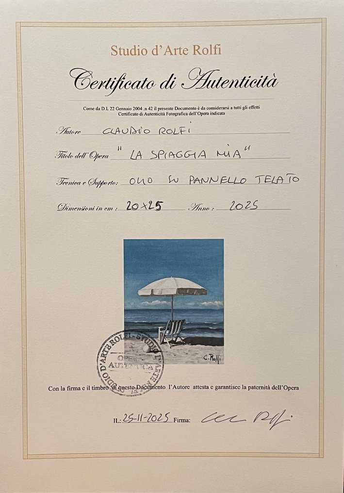 Claudio Rolfi (1960) - La spiaggia mia #2.1