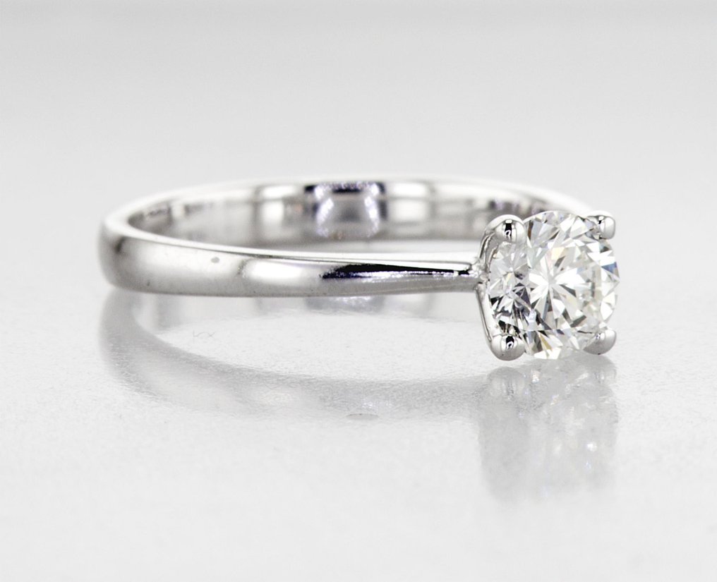 戒指 - 14K包金 白金 - 0.70ct. tw. 钻石 (天然) - R00096 #1.0