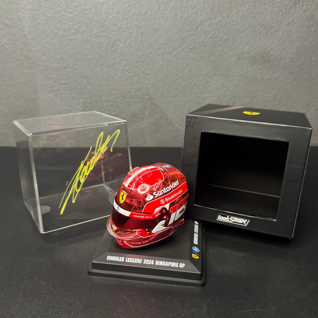 法拉利 - Gp Formula 1 Singapore 2024 - Charles Leclerc - 2024 Singapore helmet - 2024 - 比例1/5头盔 #1.0