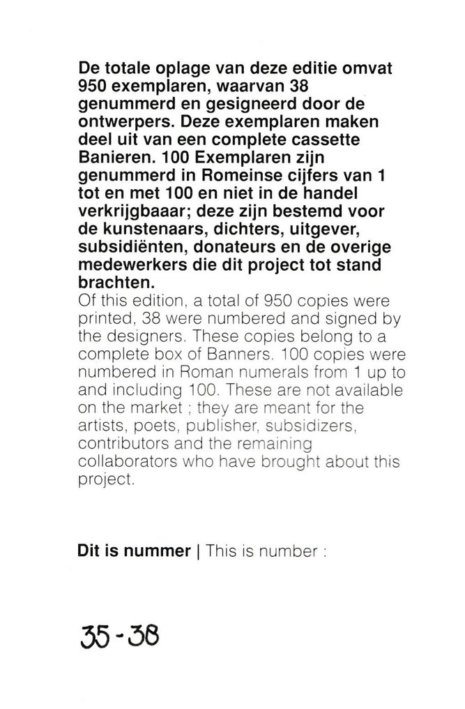 Matthijs Röling, Olga Wiese, Wout Muller en Siep van den Berg, e.a. - 950 Banieren - 1990 #4.3